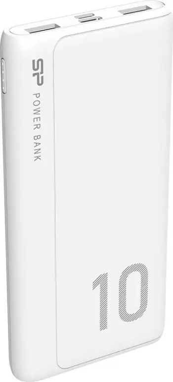 Power Bank Silicon Power, 10000 mAh, 2x USB 2.1A, i bardhë