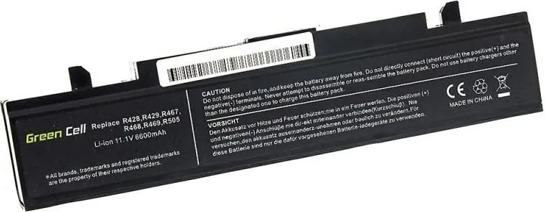 Bateri laptopi për Samsung, Green Cell SA02, 6600mAh, e zezë - 3