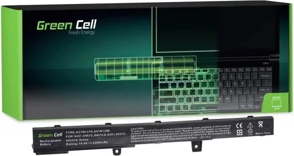 Bateri për laptop Green Cell AS75, 2200mAh, e zezë - 1