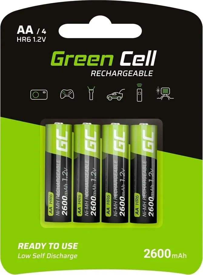 Bateri AA HR6 Green Cell, 2600mAh, 4 copë - 1