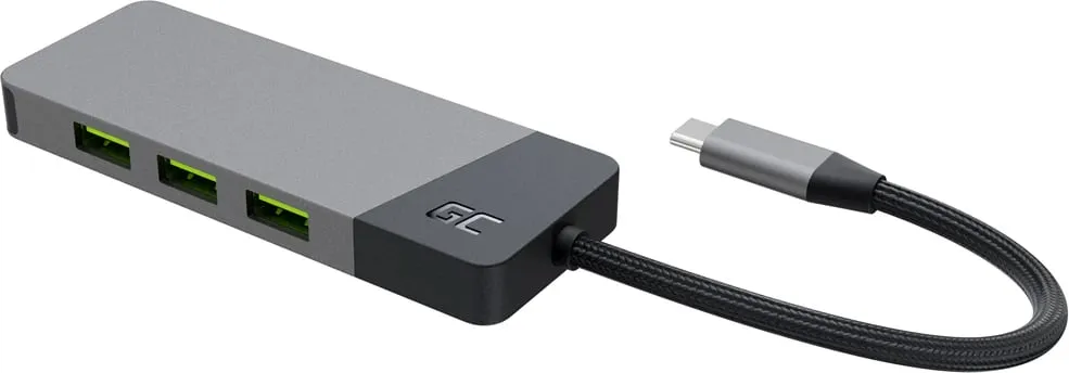 Shpërndarës USB Green Cell, HDMI 4K, USB-C, MICROSD - 5