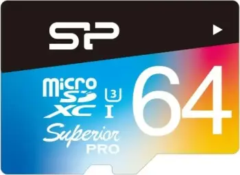 MicroSDXC kartelë Silicon Power Superior Pro 64GB, Class 10, UHS-III, shumëngjyrëshe