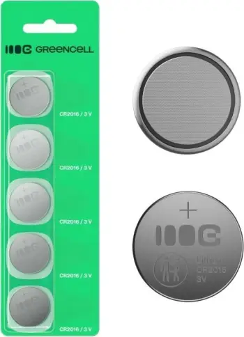 Bateri buton Green Cell CR2016, 3V, 80mAh, paketim 5 copë