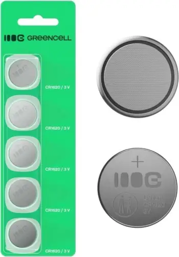 Bateri litium Green Cell CR1620, paketim 5 copë, 70mAh