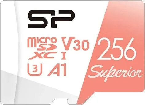 MicroSDXC kartë memorie Silicon Power Superior 256 GB, e kuqe - 1