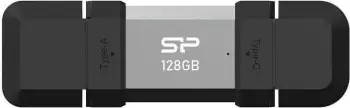 USB Silicon Power Mobile C51, 128GB, USB 3.2 me USB A dhe Type C, argjendtë