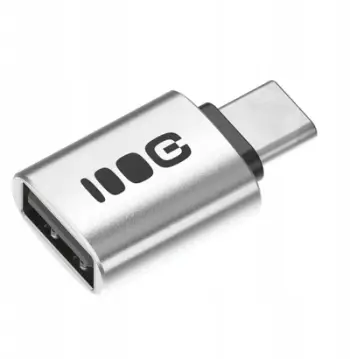 Adapter OTG Green Cell, USB C në USB A, alumini, gri