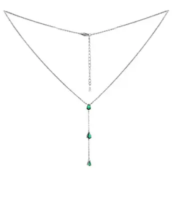 Qafore për femra Silvego Brilliance Zirconia MSS1023NG, 47 cm, e argjendtë/gjelbër