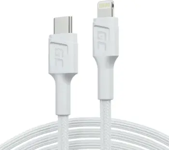 Kabëll Green Cell GC PowerStream 1 m, USB-C në USB-C, Bardhë