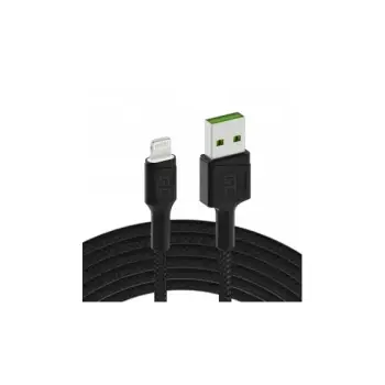 Kabëll Telefoni Green Cell Usb > Lehtëning Stst 1, 2M Led, Zezë