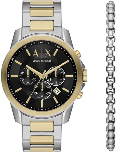 Set për meshkuj Armani Exchange Banks AX7148SET, orë dore + byzylyk - 1