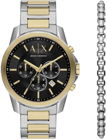 Set për meshkuj Armani Exchange Banks AX7148SET, orë dore + byzylyk