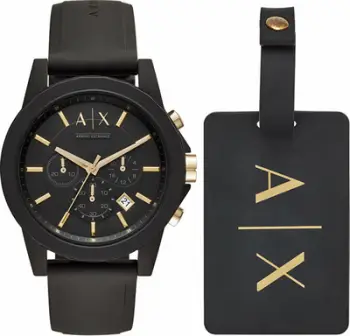 Set Armani Exchange Outerbanks AX7105, orë dore + rrip indentifikues