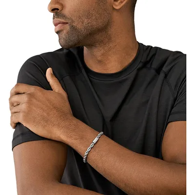 Byzylyk për meshkuj Armani Exchange AXG0123040, i argjendtë - 2