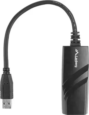 Përshtatës rrjeti Lanberg, USB-A në RJ45, USB 3.0, Gigabit Ethernet, 1000Mbps, i zi