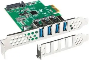 Kartë zgjerimi PCI Express Lanberg, 4x USB 3.1 Gen1, e zezë