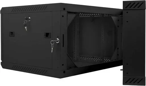 Kabinë serveri e varur Lanberg WF02-6606-10B, 19", 6U, e zezë - 2