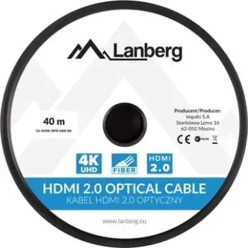Kabllo Lanberg HDMI - HDMI, 40m, e zezë