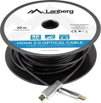 Kabllo Lanberg HDMI - HDMI, 20m, e zezë - 1