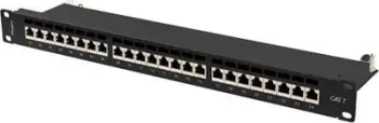 Patch panel Lanberg 1U, 19", 24x RJ-45, Cat.7, i zi