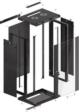 Kabinet për server Lanberg WF01-6422-10B, 19" - 5