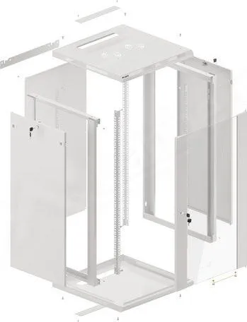 Kabinet Lanberg WF01-6622-10S, 19", 22U, i hirtë - 5