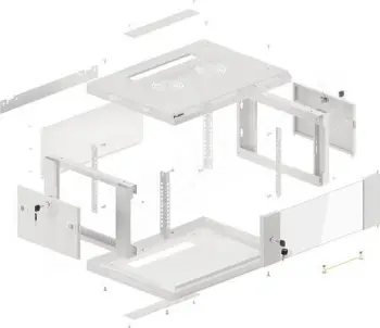 Kabinet për server Lanberg WF01-6404-10S, 19", i bardhë