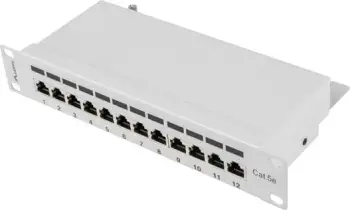 Panel për server Lanberg PPF5-9012-S, 12x RJ-45, Cat.5e