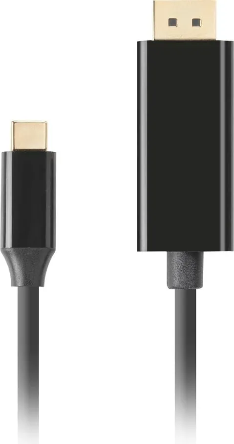 Kabllo Lanberg, USB Type-C / DisplayPort, 0.5 m, e zezë - 2