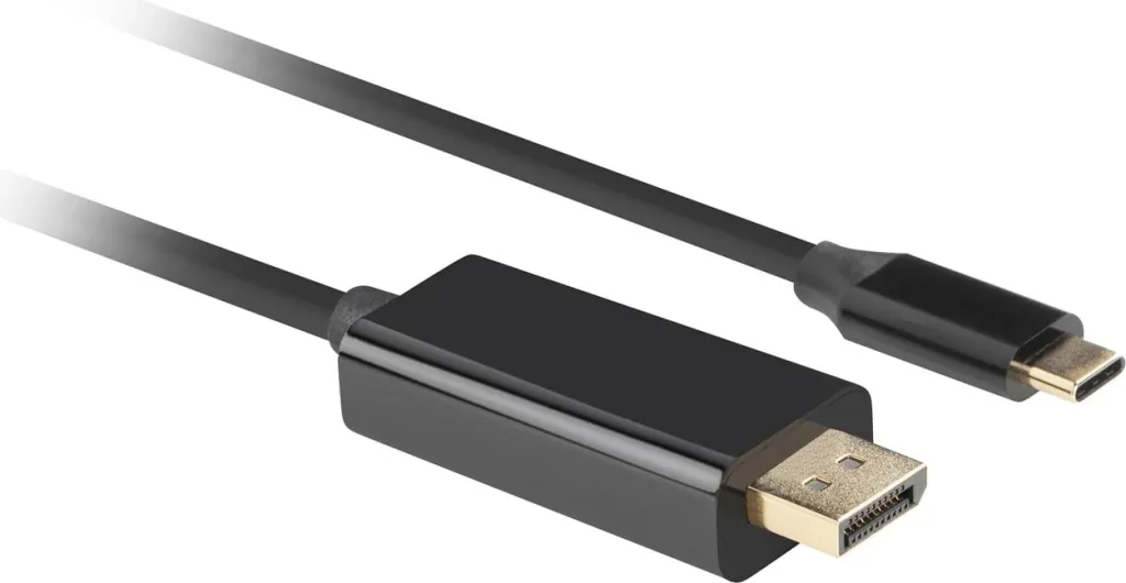 Kabllo Lanberg, USB Type-C / DisplayPort, 0.5 m, e zezë - 3