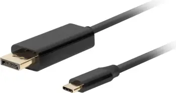 Kabllo Lanberg, USB Type-C / DisplayPort, 0.5 m, e zezë