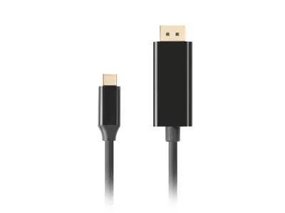 Kabllo Lanberg, USB Type-C / DisplayPort, 3 m, e zezë - 1