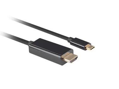 Kabllo Lanberg, USB Type-C / HDMI 2.0, 1 m, e zezë - 3