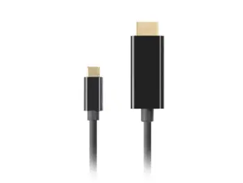 Kabllo Lanberg, USB Type-C / HDMI 2.0, 1 m, e zezë