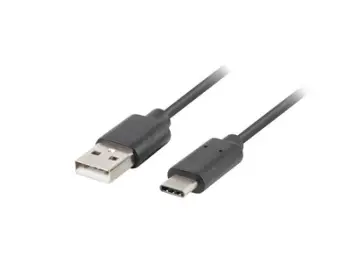 Kabllo Lanberg, USB A / USB C, 0.5 m, e zezë