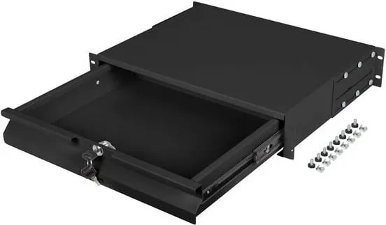 Sirtar për kasë serveri LANBERG 2U 19 inch 360mm, e zezë - 2