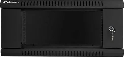 Kabinet Lanberg për montim në mur, 19", 4U (modeli WF01-6404-10B), 450 mm, i zi - 3