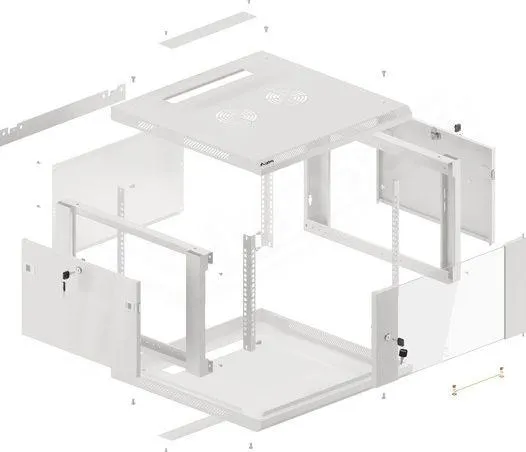 Kabinet Lanberg 19", 6U, i bardhë - 3