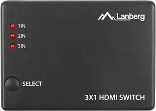 Switch LANBERG VIDEO, 3X HDMI, micro usb, i zi