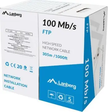 Kabllo rrjeti, Lanberg LCF5-11CC-0305-S, Cat5e F/UTP, 305m