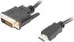 Kabllo Lanberg CA-HDDV-20CU-0018-BK, 1.8 m, HDMI