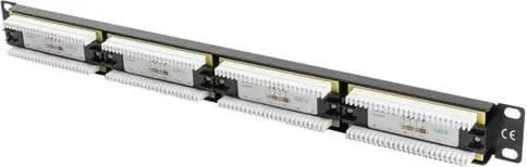 Patch panel Lanberg PPU6-1024-B, 24x RJ-45, Kat.6, 1U 19", i zi - 1