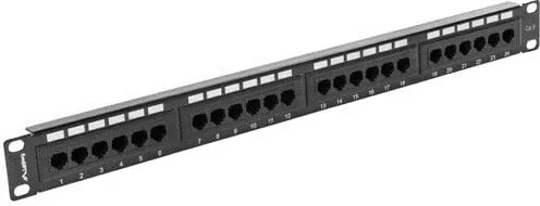 Patch panel Lanberg PPU6-1024-B, 24x RJ-45, Kat.6, 1U 19", i zi - 2