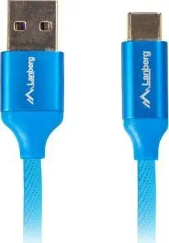 Kabllo Lanberg, USB A / USB C, 0.5 m, e kaltër