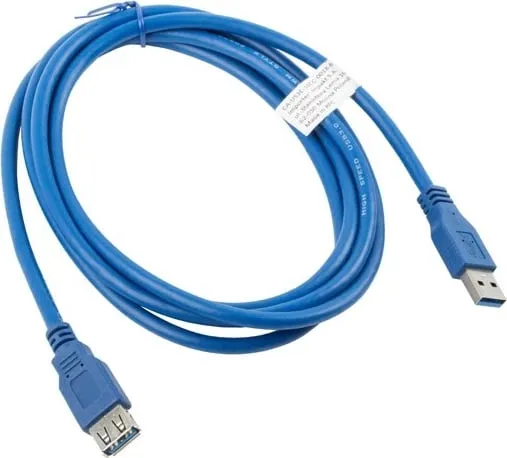 Kabllo Lanberg, USB A / USB A, 1.8 m, e kaltër - 2