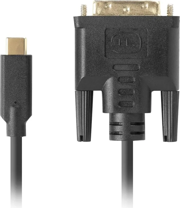 Kabllo Lanberg, USB Type-C / DVI-D, 1.8 m, e zezë - 2