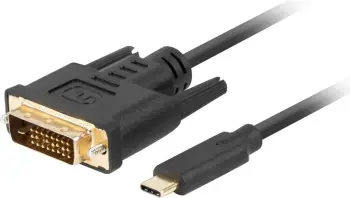 Kabllo Lanberg, USB Type-C / DVI-D, 1.8 m, e zezë
