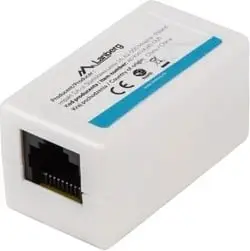 Ndarës rrjeti Lanberg AD-RJ45-RJ45-OU6, 1x RJ45 hyrje, 1x RJ45 dalje, i bardhë