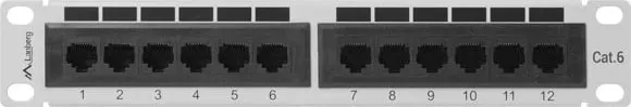 Panel për rrjetë Lanberg PPU6-9012-S, i bardhë/zi - 2