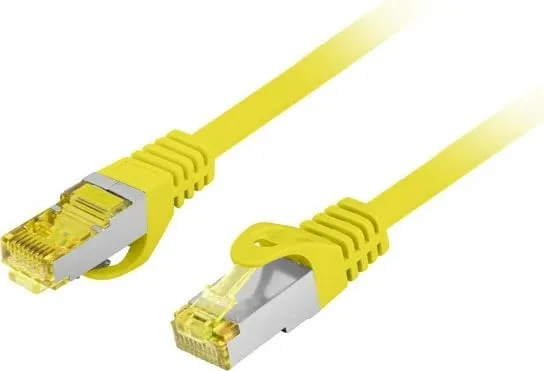 Kabllo rrjeti Lanberg Patchcord CAT.6A S/FTP, 0.25m, LSZH, e verdhë - 1
